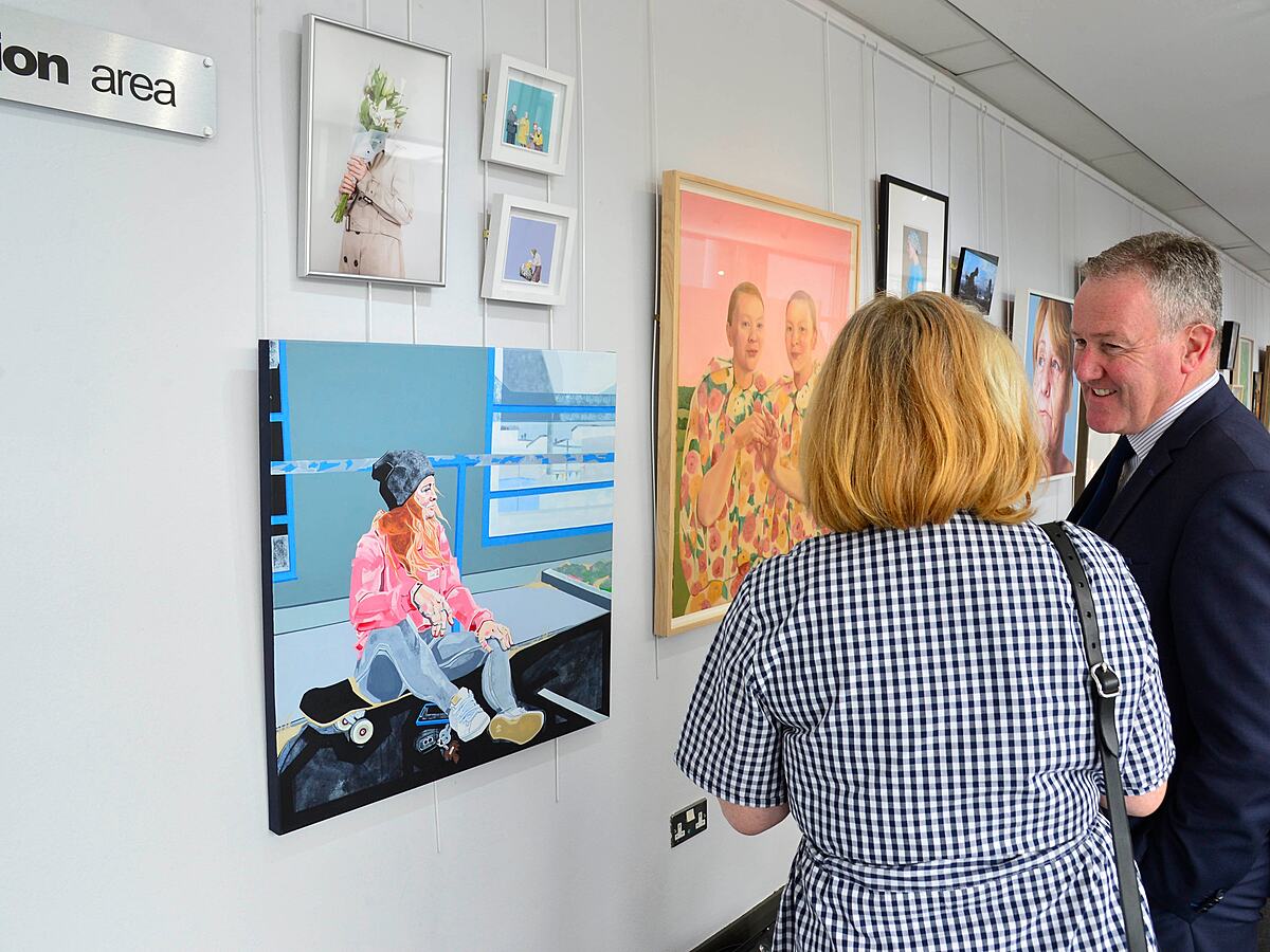 Finance Minister, Conor Murphy  and Pixelated Betty