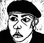 After the job | Linocut print - 1990