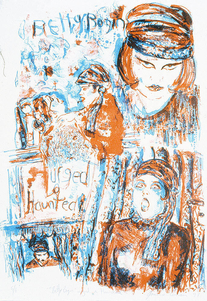 Urged and haunted - Two colour lithograph - 1991