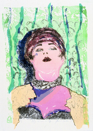 Betty let loose on stage print