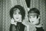 Clare and Betty | Black & white photograph in Limerick flat - 1990