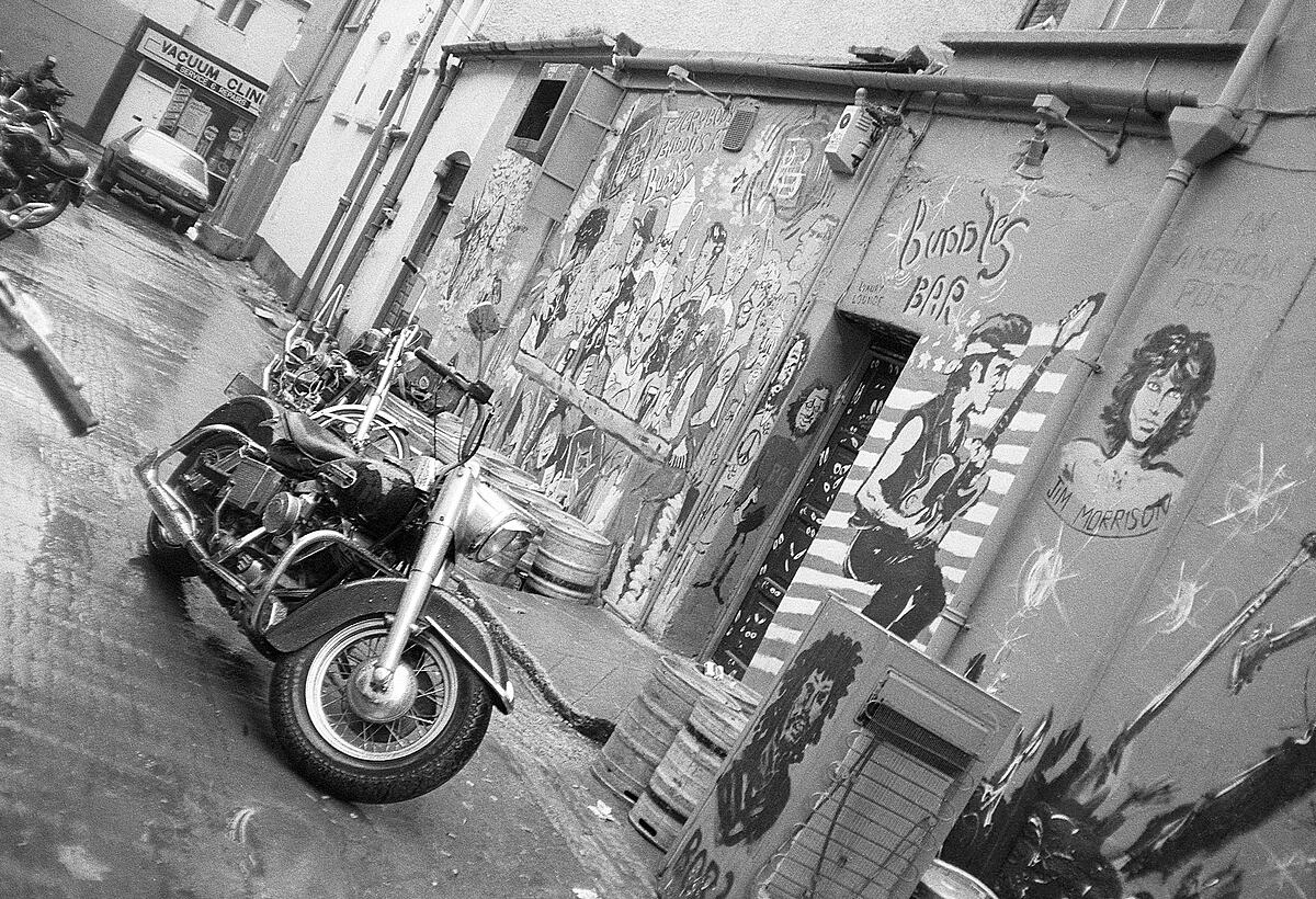 Buddies doorway |  | B&W photograph - 1990
