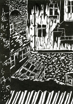 Rooftop | Linocut print - 1990