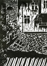 Rooftop | Linocut print - 1990