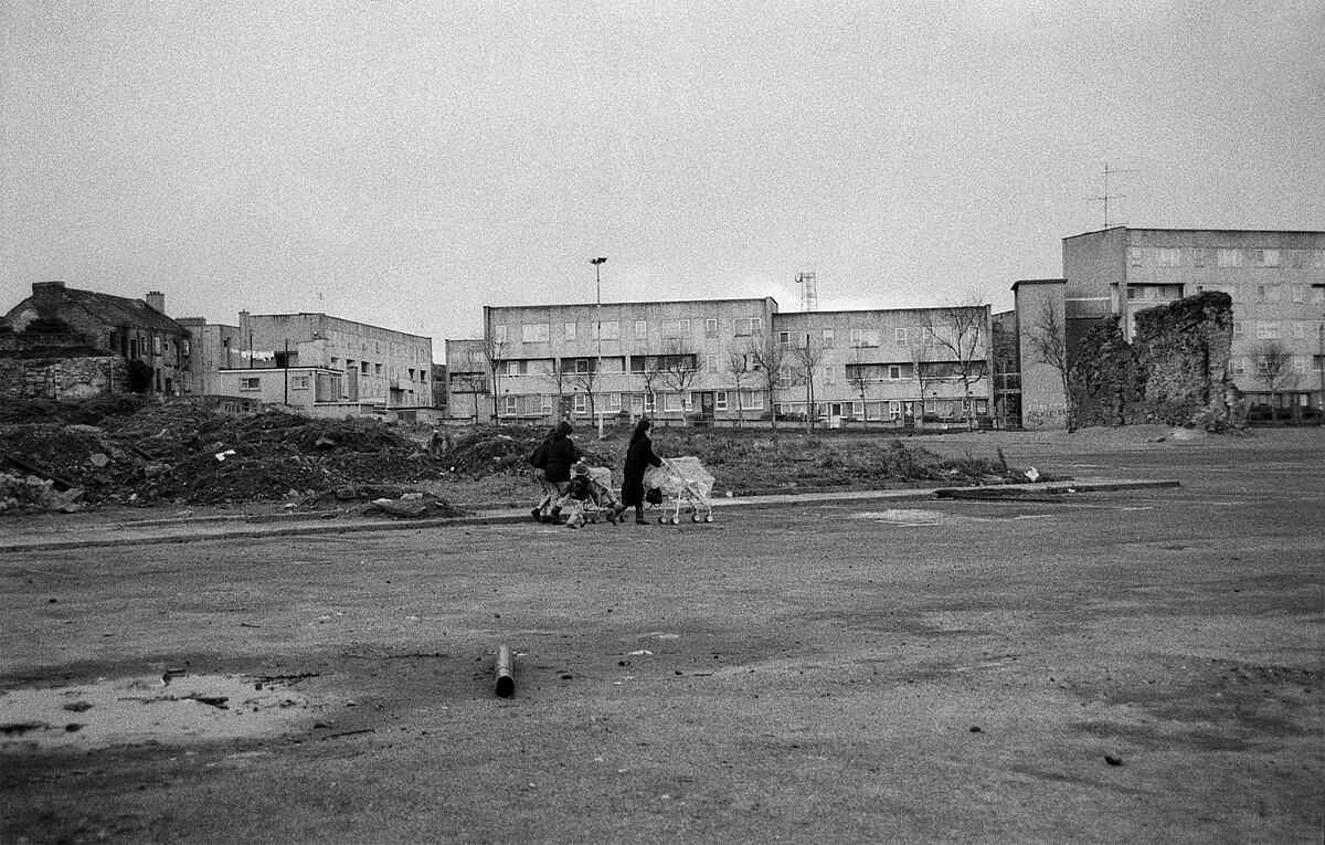 Limerick prams | B&W photograph - 1990