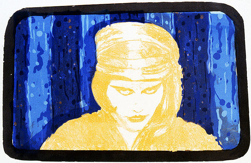 Betty on TV | Lithograph and silkscreen print - 1991