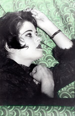 Betty enters dreamland | Black & white photograph in Limerick flat - 1990