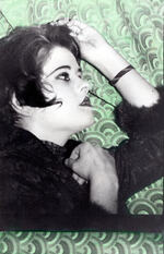 Betty enters dreamland | Black & white photograph in Limerick flat - 1990