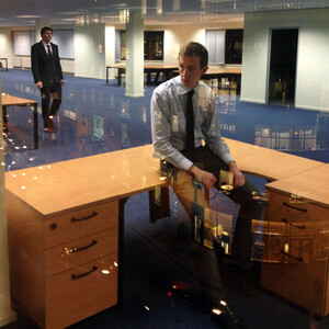 Office reflection Waiting for something to happen